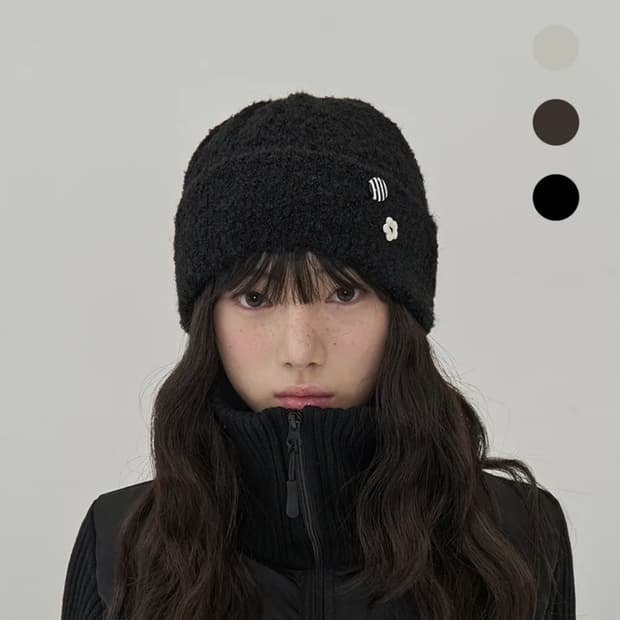 토피우먼 비니 브라운 색상