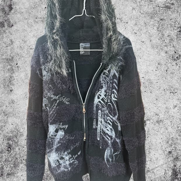 Clash 퍼 가디건 후드집업