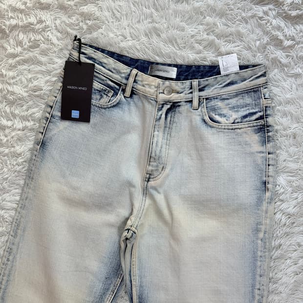 메종미네드 아이스 반 워싱 데님 팬츠