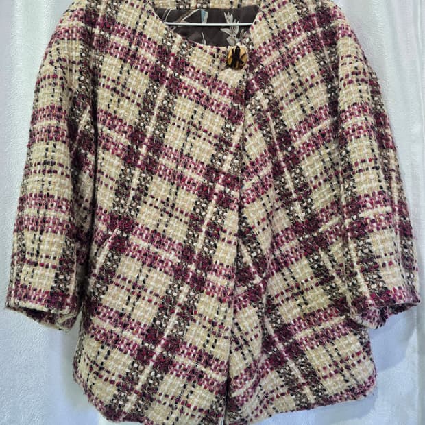 tANKUS 체크 트위드 자켓 M