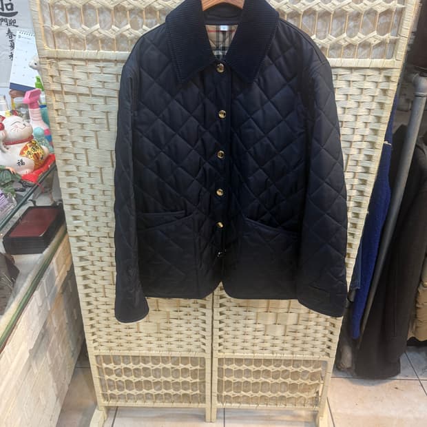 66 정품 버버리 코듀로이 칼라 다이아몬드 퀄팅자켓 팝니다