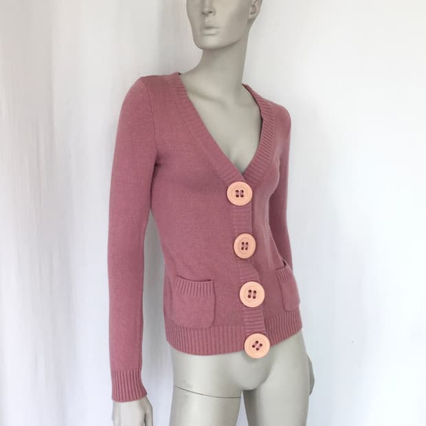 Italy Made Moschino Big button cardigan
