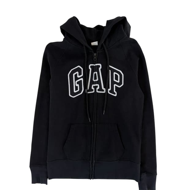 갭 블랙 후드집업 (xxs)