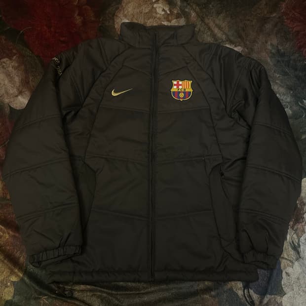 나이키 블록코어 FC바르셀로나 브라운숏패딩 100
