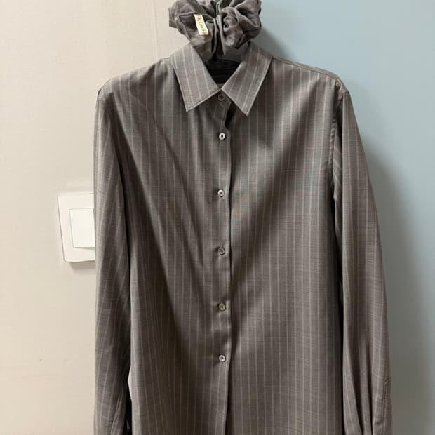 lfm 울 셔츠 + 스크런치