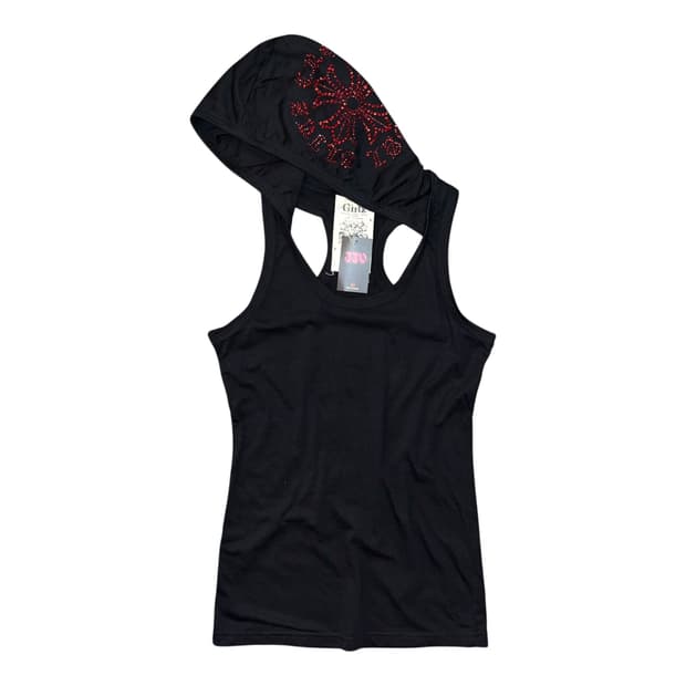 Glitz 글리츠 큐빅 후드 나시 펑크y2k갸루