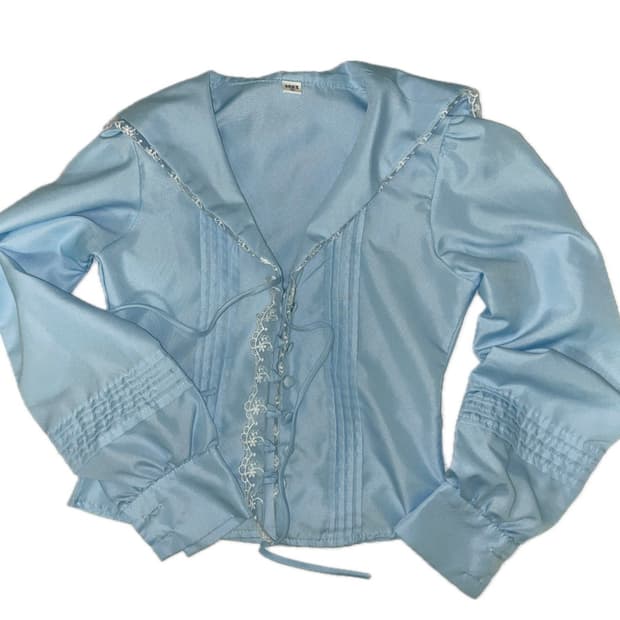 레이스 세일러카라 블라우스