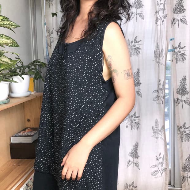 dot layered dress