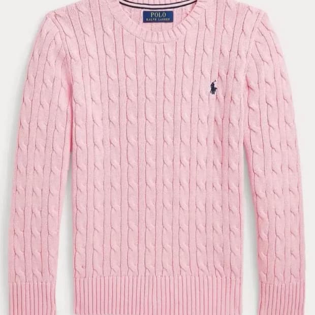 폴로 니트 스웨터 보이즈 핑크 M 새상품