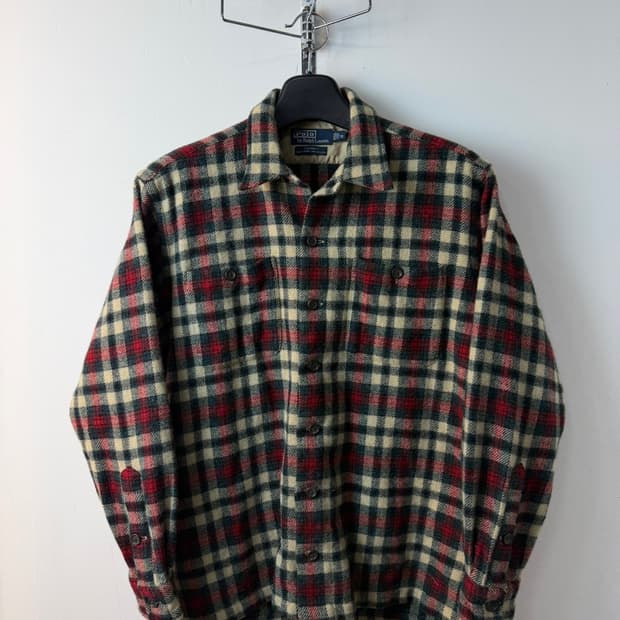 90s 폴로 랄프로렌 울 체크 셔츠 