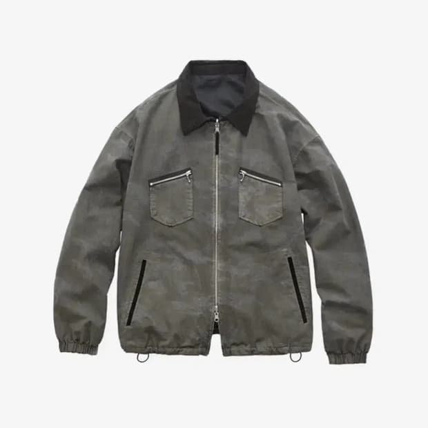 폴리테루 라미 카모 리버시블 자켓 3사