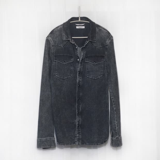 발렌티노 워시드 데님 웨스턴 셔츠 버튼 자켓 (48 / 100)