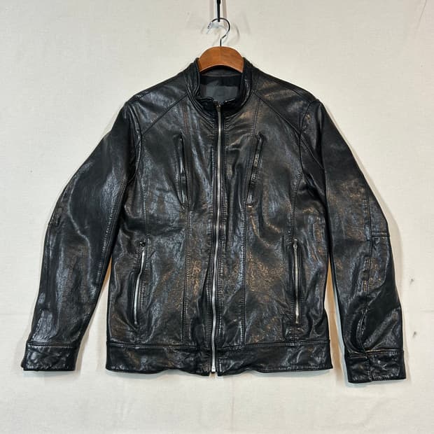 M) AND Z 앤드지 싱글 라이더 양가죽 램스킨 레더 자켓