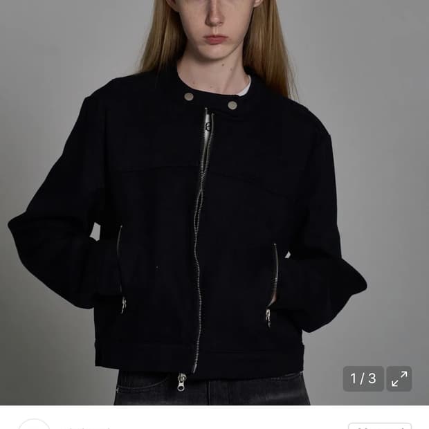 엘리오티 코튼 집업 재킷 블랙