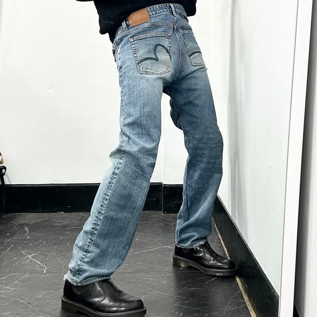 에비수 데님 팬츠
