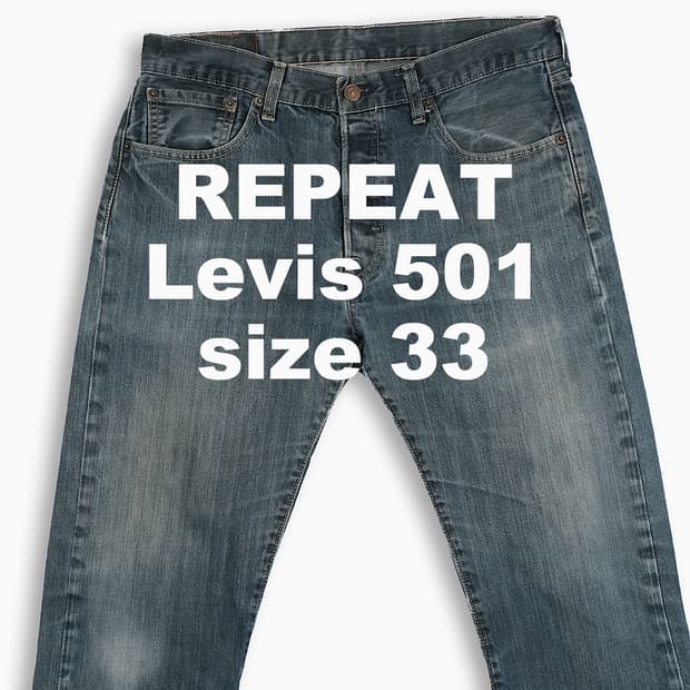 빈티지 리바이스 501 진청 33 인치 LV50132420