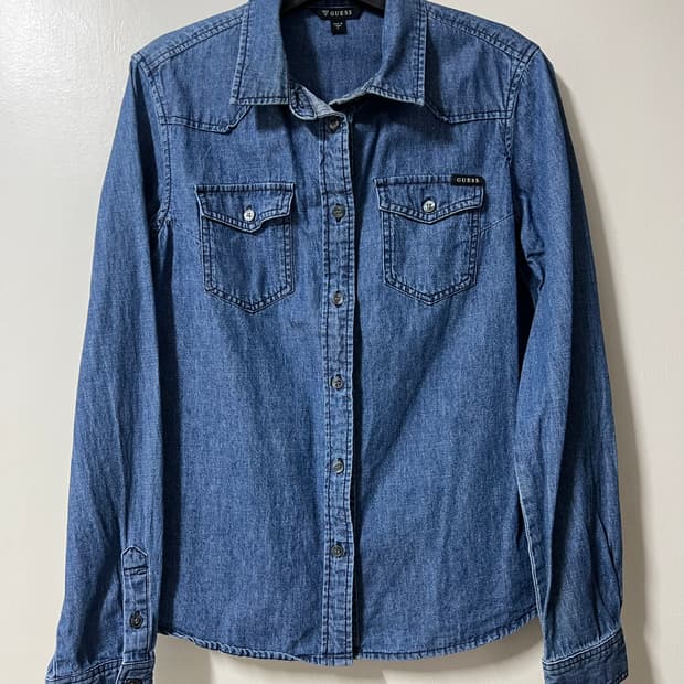 게스 데님 셔츠