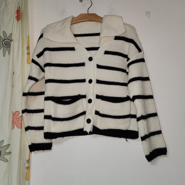 크롭  니트 가디건 F