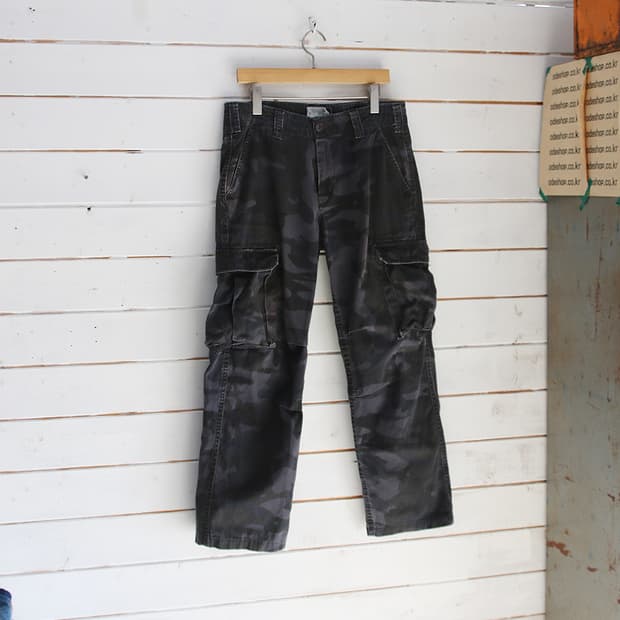 (착용컷) REAL CRUSH 카모 카고 팬츠 (남성용 31.5)