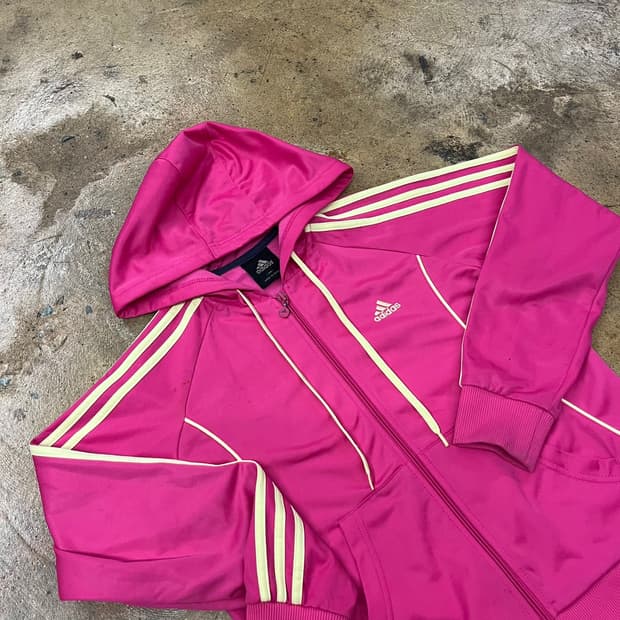 아디다스 핑크 레몬 후드집업 후플 플락 져지 90