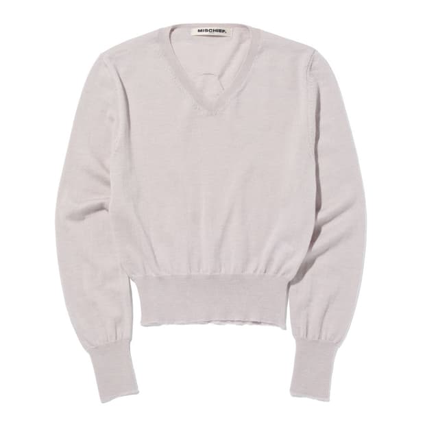 미스치프 V-NECK PULL OVER KNIT TOP