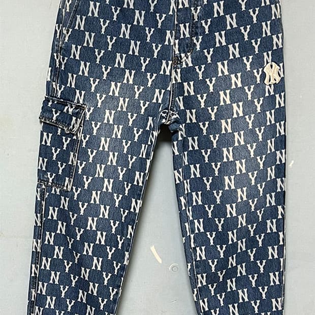 MLB 모노그램 남자 데님 조거팬츠 새상품 추동 L 32