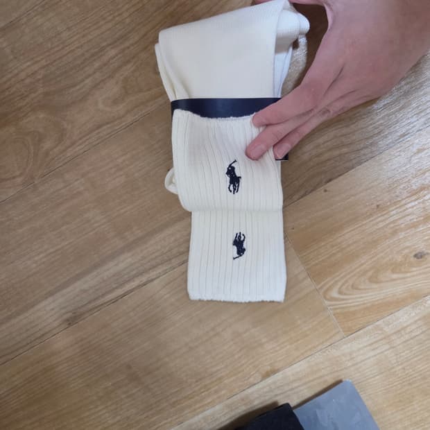 폴로  흰 양말