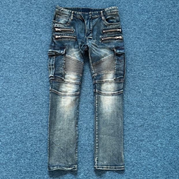 발망 데님 바이커진