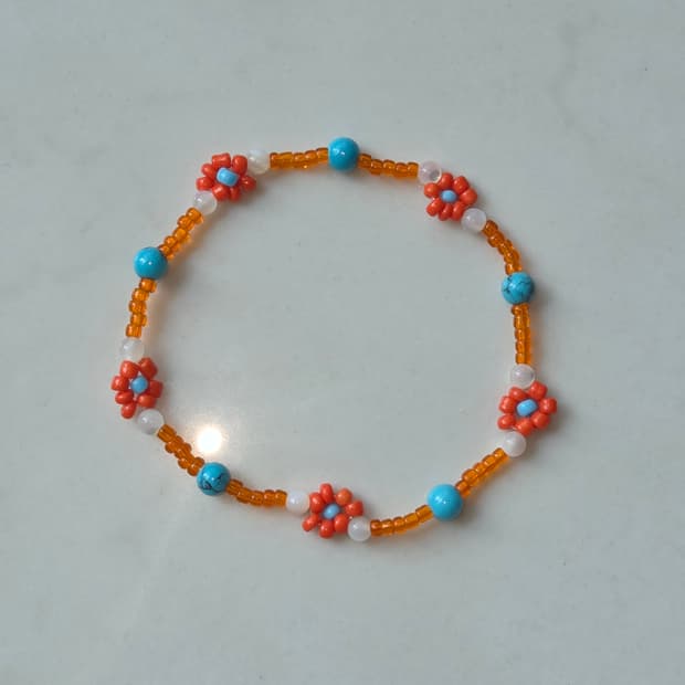 [Handmade] 오렌지여름 비즈팔찌