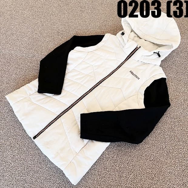 [95] 마모트 배색 패딩 니트 후드 점퍼 