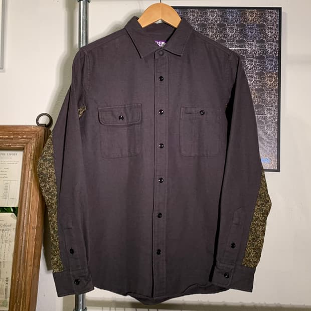 노스페이스 퍼플라벨 플라워 패턴 셔츠