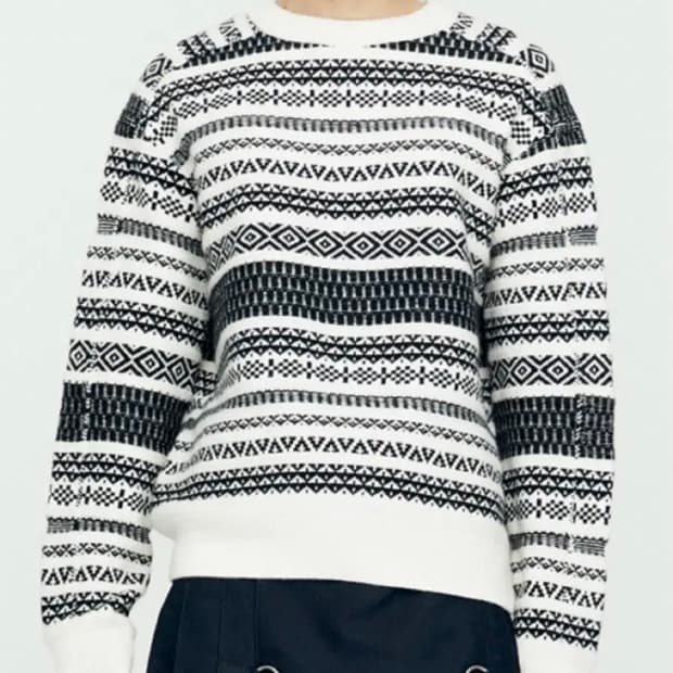 [L]앤더슨벨 NORDIC CREW-NECK SWEATER