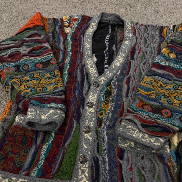 [ 정품/M ] 쿠지 빈티지 케이블 니트 가디건