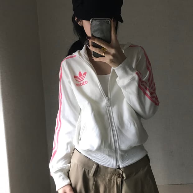 아디다스 00s 흰핑 플락 후드져지