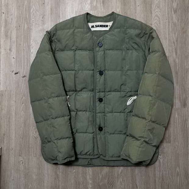 질샌더 나일론 캔버스 덕다운 패딩 S