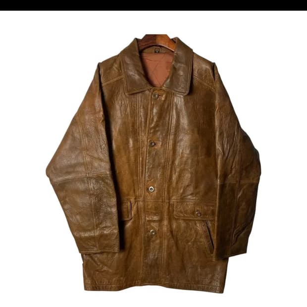 Japan vintage 레더 코트