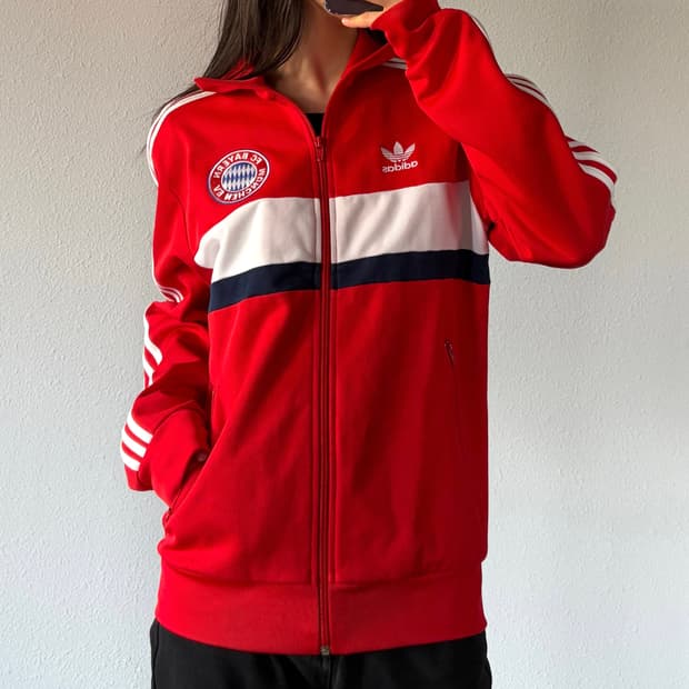 [M]아디다스 바이에른 뮌헨 레드 트랙탑 져지