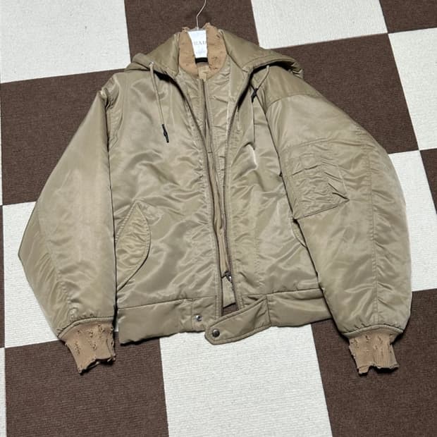 Iro 후드 봄버 자켓 베이지