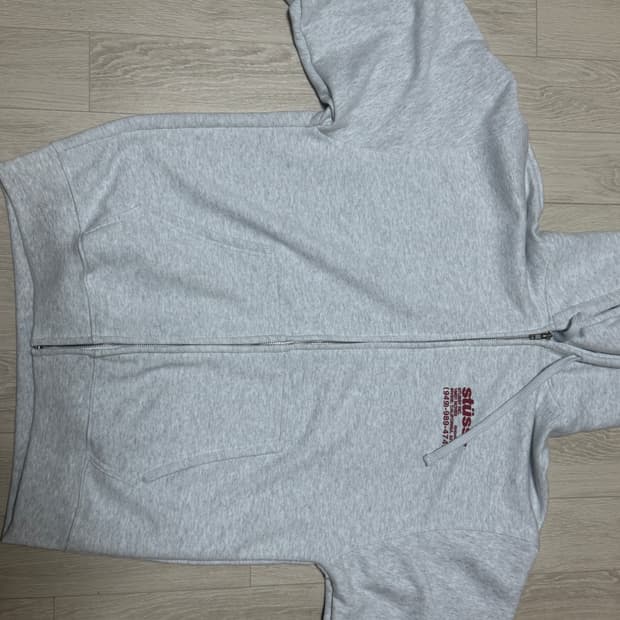 스투시 후드집업 회색 XL
