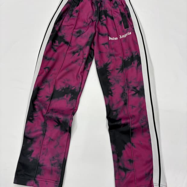 팜엔젤스 블리치 프린트 타이다이 사이드라인 트랙팬츠 