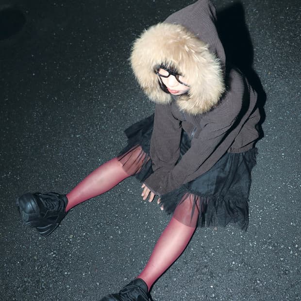 글랙 드로플랫 라쿤 퍼 집업 후드 (BROWN)