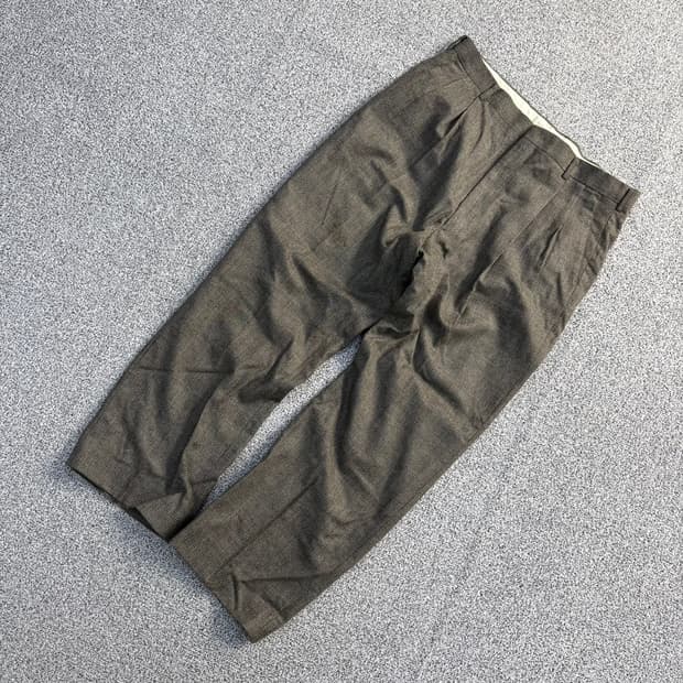 92-106 갤럭시 울 핀턱 체크 팬츠 0602J1