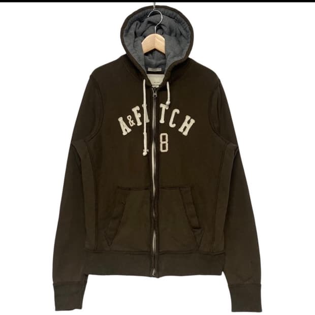 XL 빈티지 아베크롬비 후드 집업 브라운 