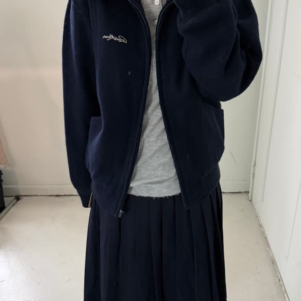 일본빈티지 네이비 집업자켓