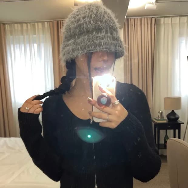 새상품) 앙고라 버킷햇 앙고라 비니 