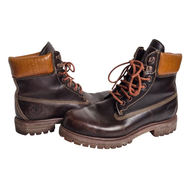 265) 팀버랜드 6인치 워터프루프 다크 브라운 레더 워커 부츠