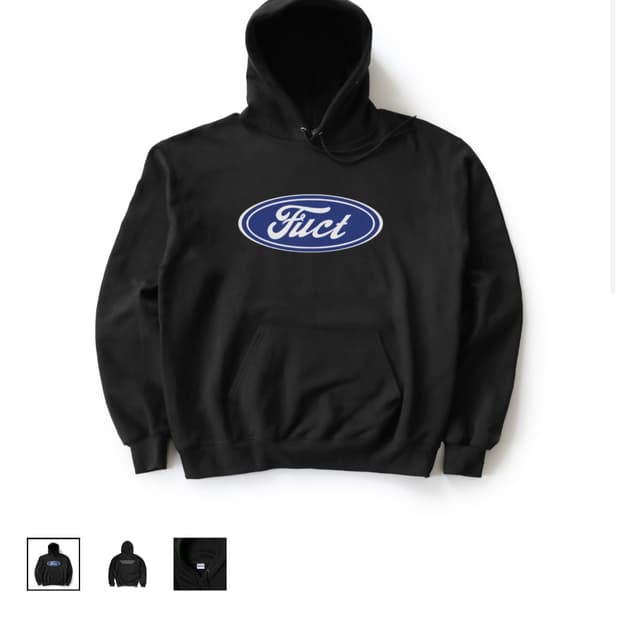 퍽트 x 쉘터 후디 후드티 블랙