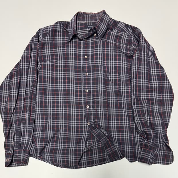 버버리 런던 커스텀 노바체크 체크셔츠 M~L