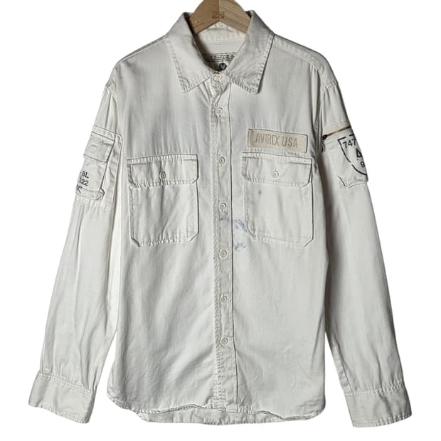 [AVIREX] 아비렉스 밀리터리 투포켓 셔츠