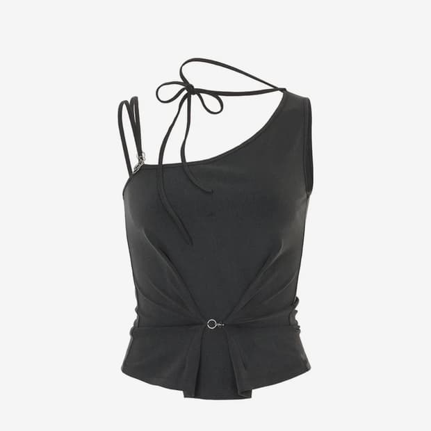 페인오어플레져 루비탑 차콜 RUBY HOOK TOP charcoal